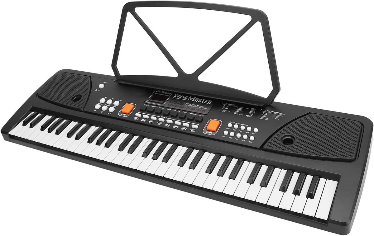 Draagbaar Elektronisch Piano Keyboard met 61 Toetsen en Oplaadbare Batterij