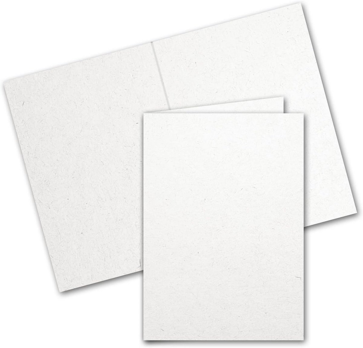 50x Dubbele Kaarten DIN B6 Hoog - Berk - 216 g/m² - Voor Uitnodigingen en Zakelijke Post