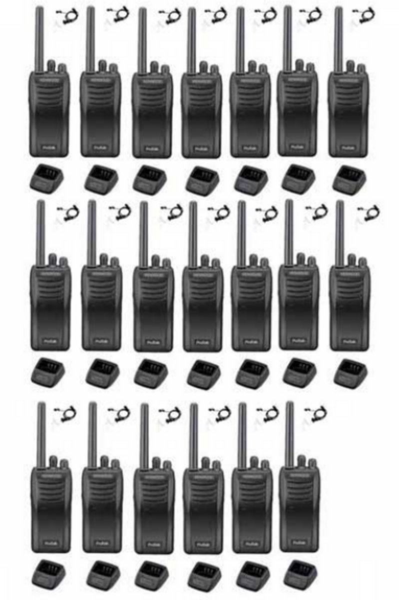 Set van 20 stuks Kenwood TK-3501 met beveiliging oortje en tafelladers