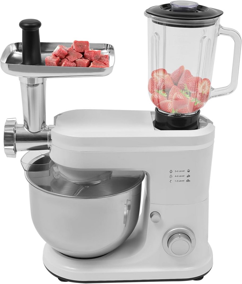Multifunctionele Keukenmachine met Vleesmolen en 1.5L Sapcentrifuge - 700W