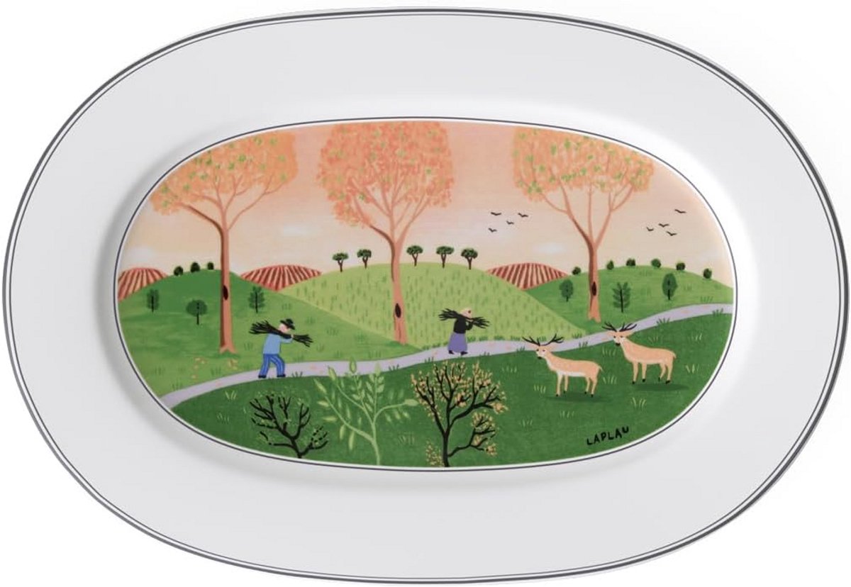 Ovale Serveerschaal 34 cm - Klassiek Design voor Tafeldekking