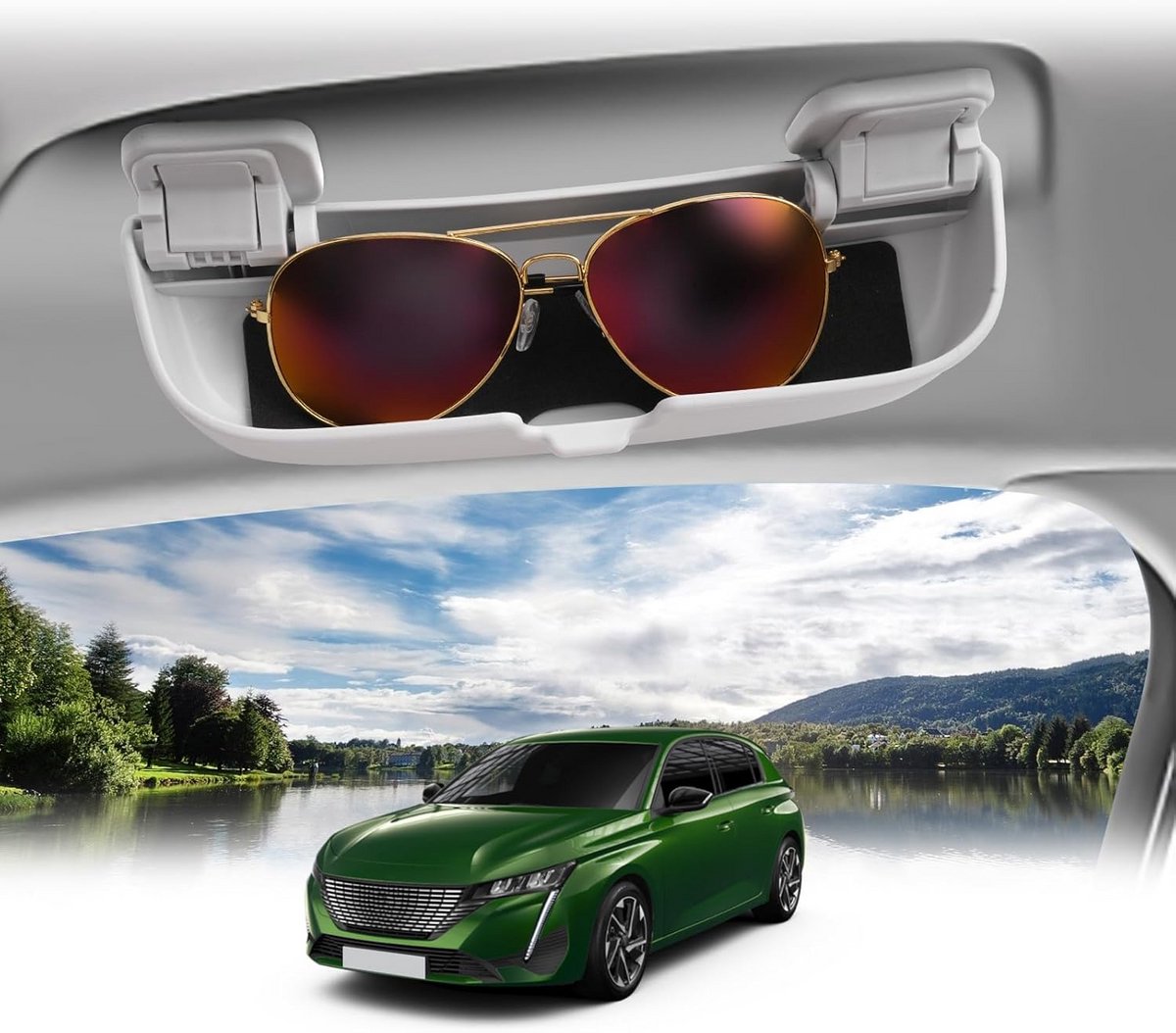 Universele Zonnebrilhouder en Opbergdoos voor Auto Interieur