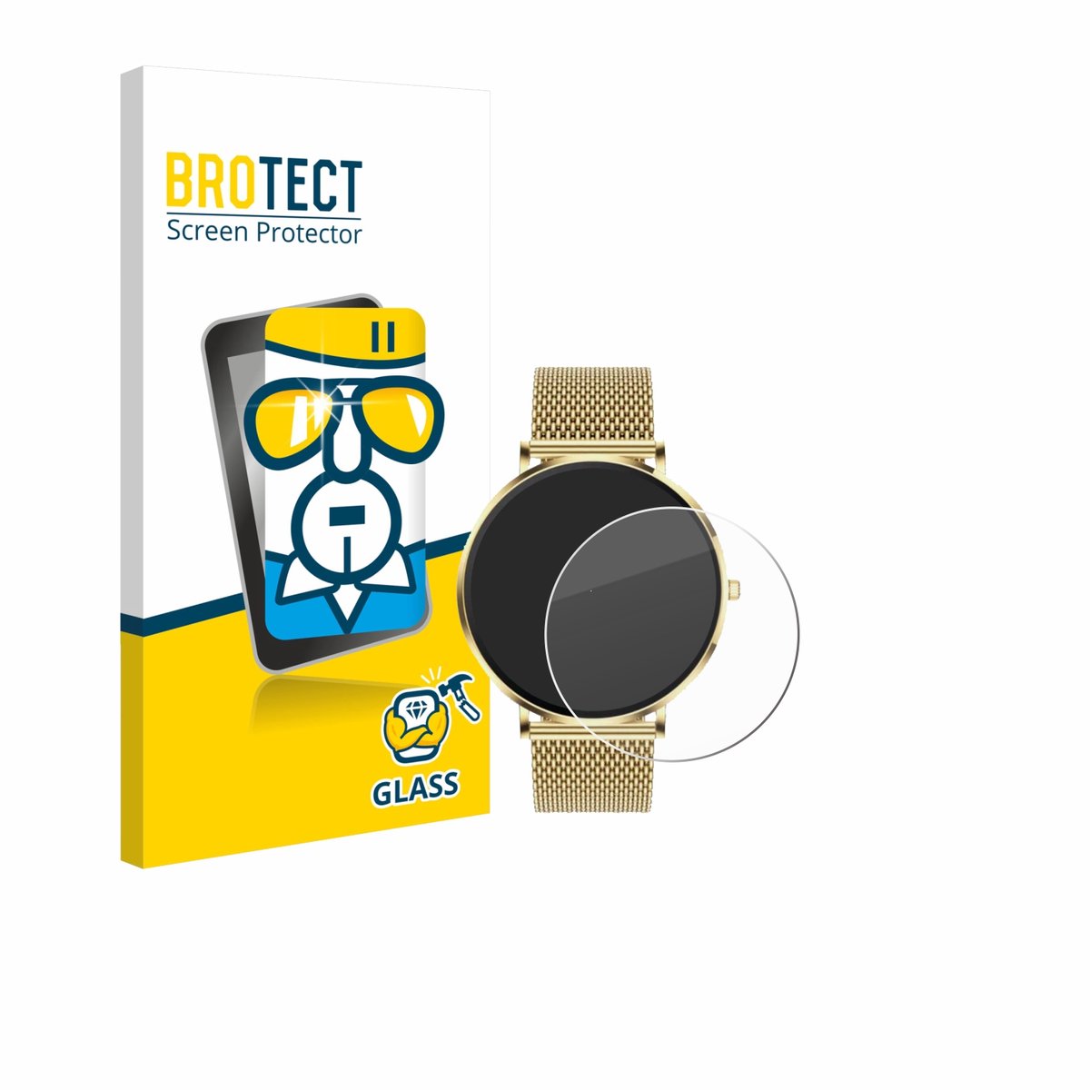 BROTECT - Glas Screenprotector voor Mivora Eleganza PRO 1.32" - Gehard Beschermglas 9H