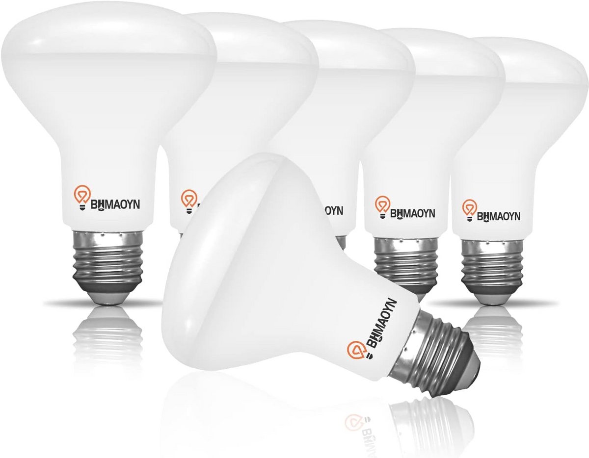 R80 LED Reflector E27 Spotlamp 12W Koel Wit 6000K - 1100 Lumen - Vervangt 100W Halogeen - 6 Stuks