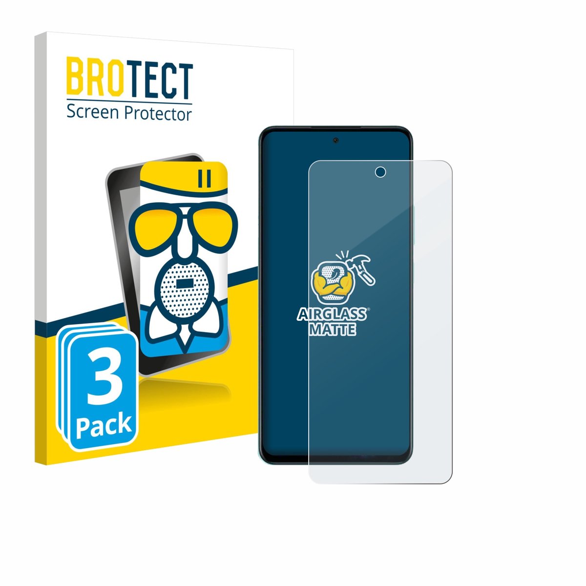 BROTECT - Screenprotector voor Oppo A5 4G - Folie Beschermfolie Beschermglas matte 3 Stuks