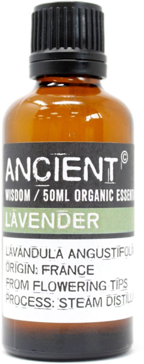 Biologische Etherische Olie Lavendel - 50ml - Essentiële Oliën Aromatherapie - Essentiële Lavendelolie - Aromatherapie
