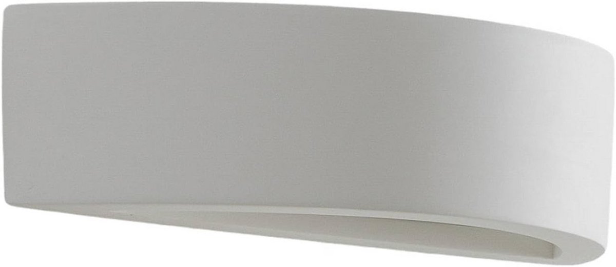 Moderne Witte Wandlamp van Gips/Klei voor Woonkamer of Eetkamer - Sfeervolle Wandverlichting