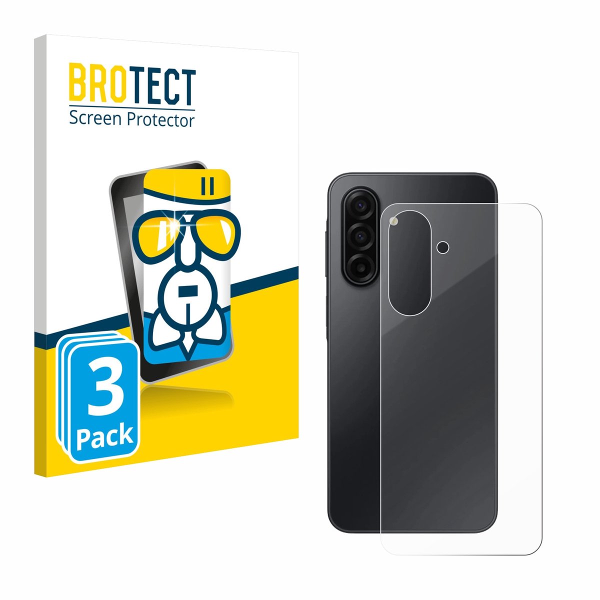Screenprotector 3 Stuks voor Samsung Galaxy A17 4G (Achterkant) Beschermglas transparant