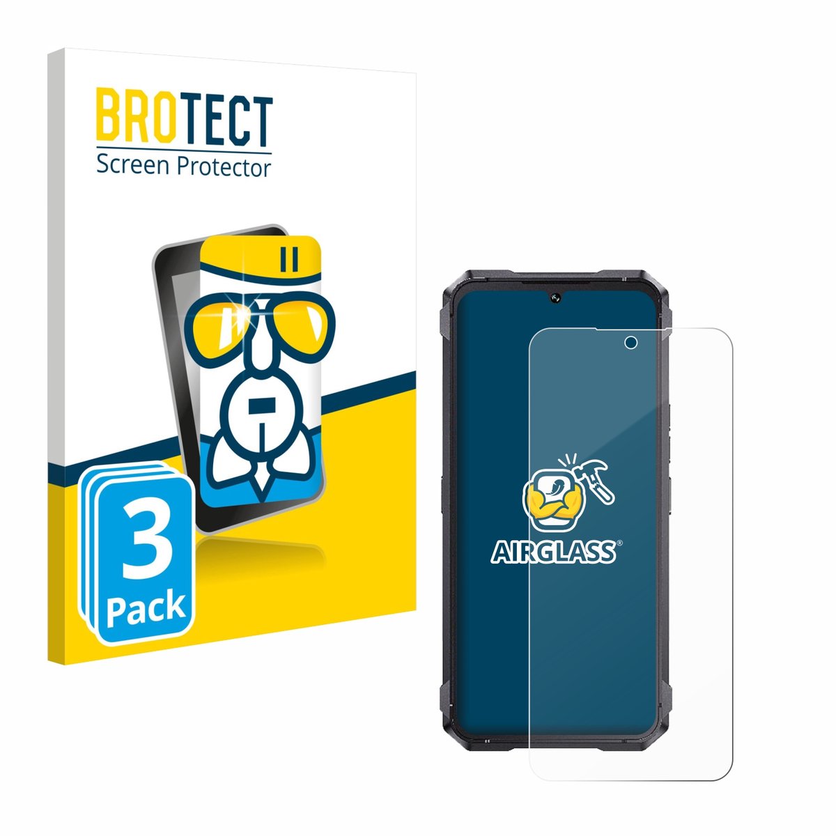 Screenprotector 3 Stuks voor Cubot King Kong 11 Beschermglas transparant