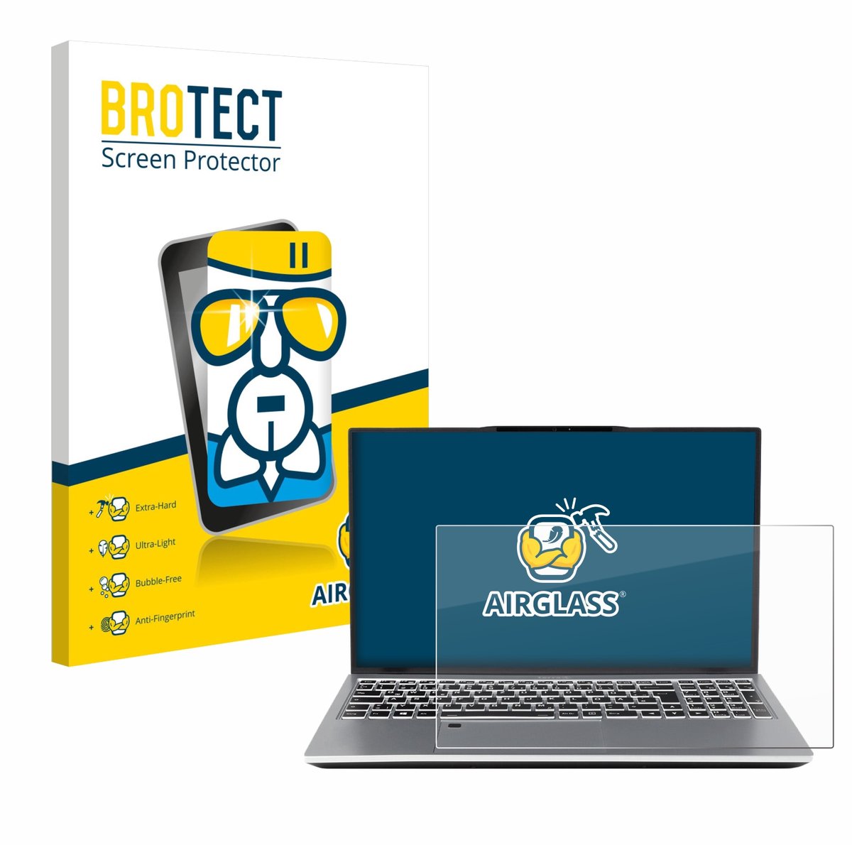 Screenprotector voor terra Mobile 1551R i7 1355U W11P Beschermglas transparant