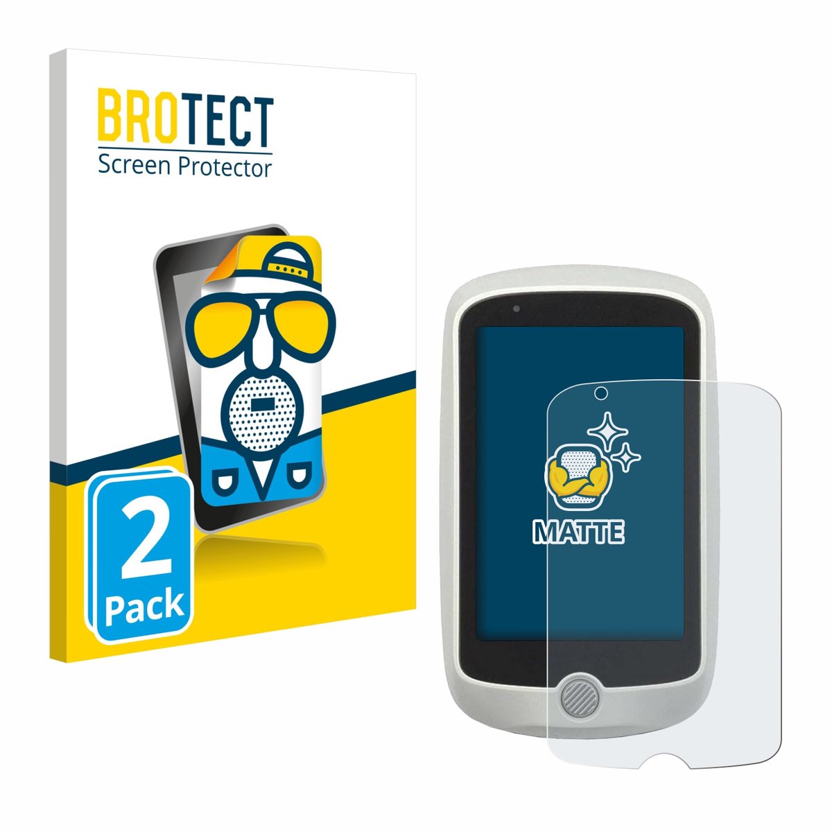 BROTECT - Screenprotector voor Mio Cyclo 215 HC - Folie Beschermfolie matte 2 Stuks