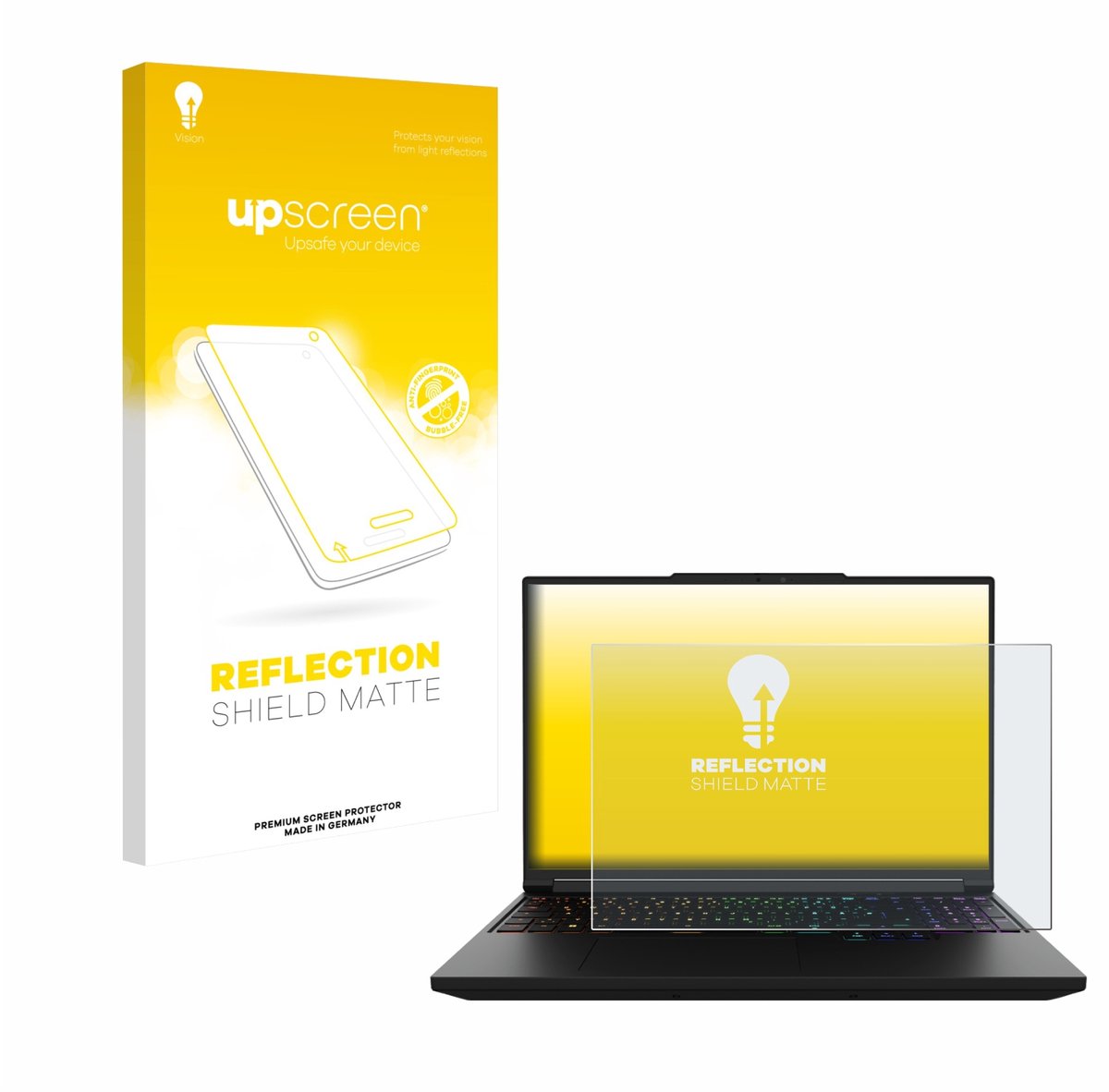 upscreen - Screenprotector voor XMG Pro 16 - Folie Beschermfolie anti glare matte