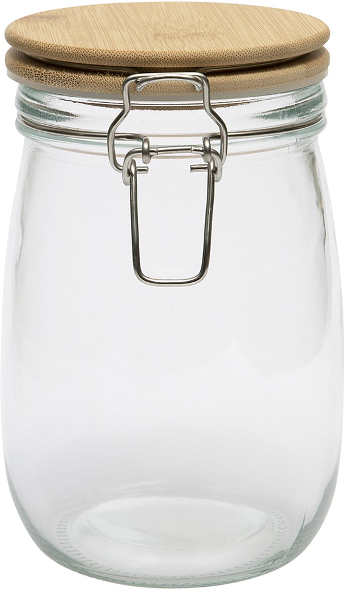 BrandNewCake Weckpot met Bamboe Deksel 1000ml