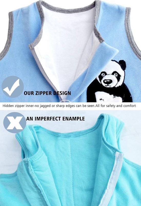 Warme Slaapzak met Voetjes voor Peuters en Dreumesen - Winter Pyjama met Hoge Tog Waarde (1.5) voor 1-4 Jaar — afbeelding 4