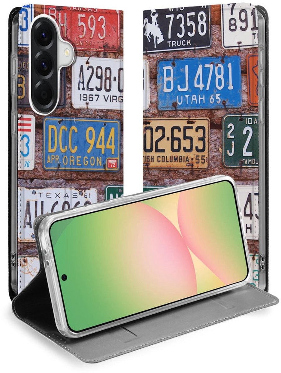 Book Case Samsung Galaxy A57 Kentekenplaten