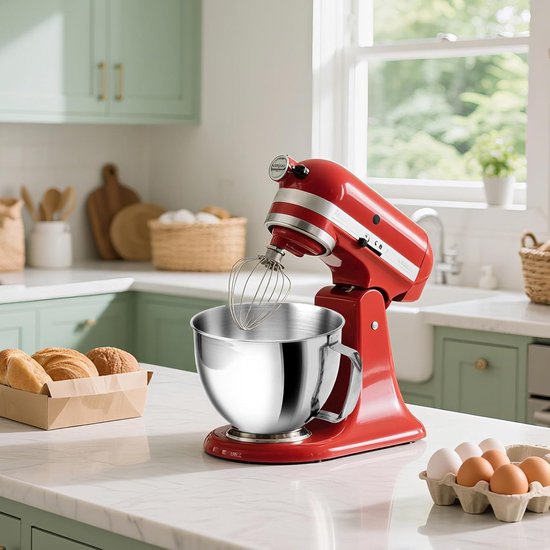 Roestvrijstalen Mengkom met Handvat voor Keukenmixer (4-5 QT) — afbeelding 4