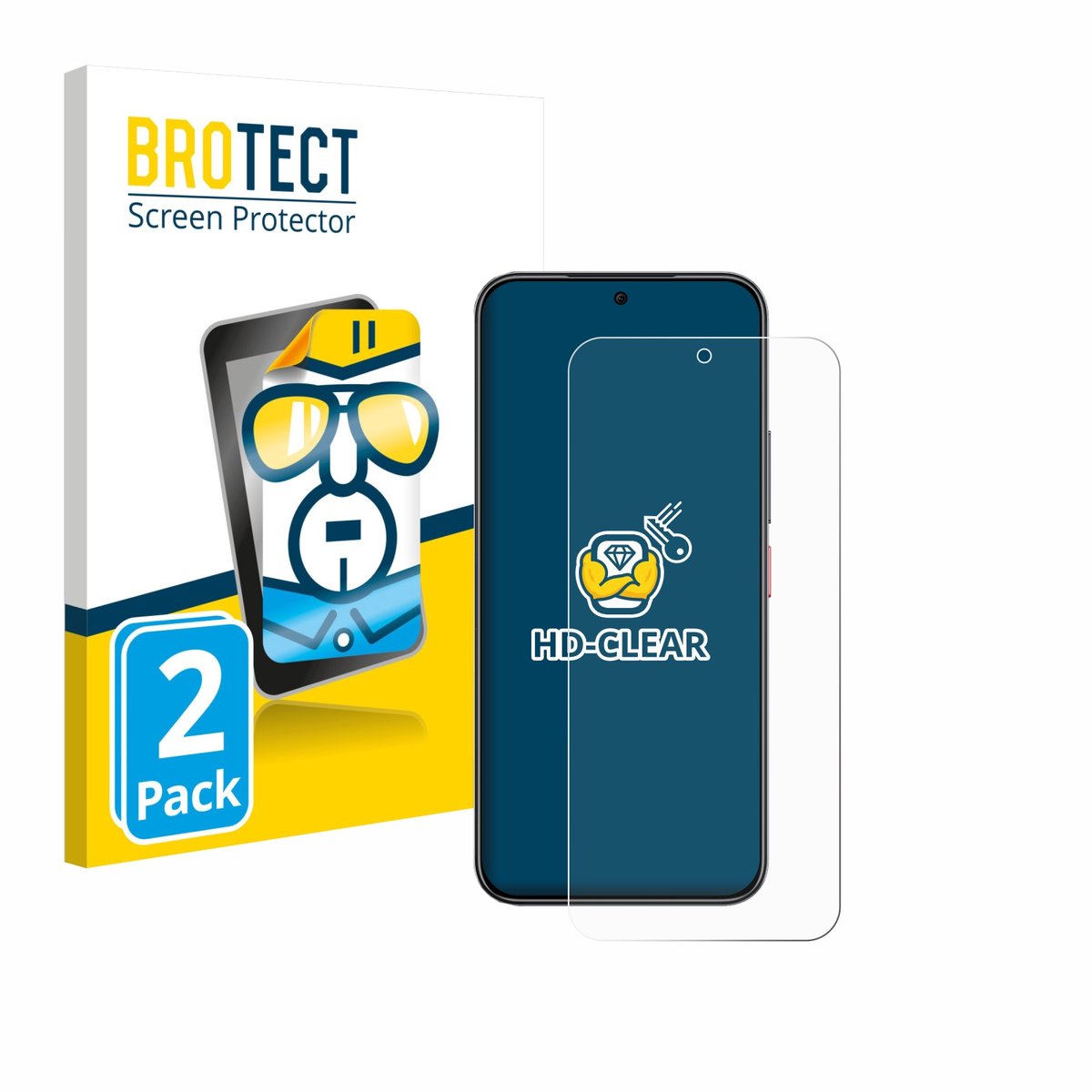 BROTECT - Screenprotector voor Nubia Air - Folie Beschermfolie transparant 2 Stuks