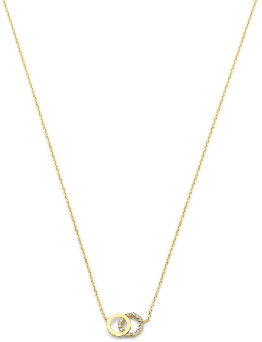 9k collier zirkonia 40 - 42 - 44 cm