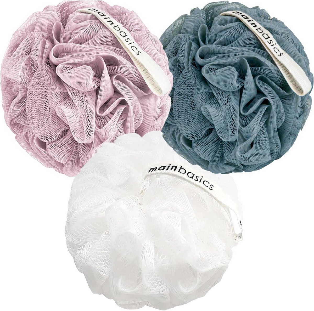 Loofah Spons voor Lichaam - Natuurlijke Exfoliator Poef (Set van 3)