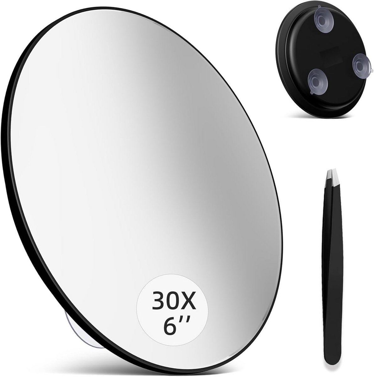 Grote 30x Vergrootspiegel met Zuignappen voor Gedetailleerde Make-up en Precisie