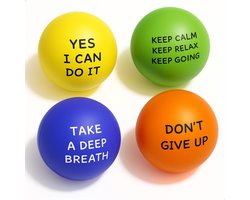 Boncy® Motiverende Stressballen - Stressbal Fidget Toys - Uitdeelcadeautjes Volwassenen Kinderen & Peuters - Handtrainer Grip Trainer Stress Bal - Figet Knijpbal voor hand - Traktatie Speelgoed Stresbal - Uitdeel Cadeautjes Kind - Handknijper Ball