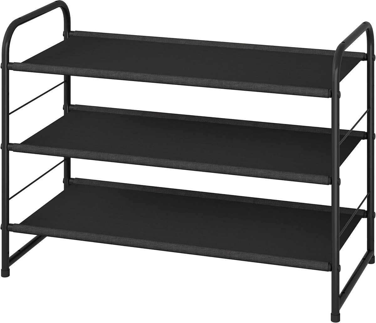 Stapelbaar Schoenenrek 3-Laags - Verstelbaar & Uitbreidbaar - Stof Schoenenplank Organizer