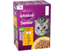 Whiskas Kattenvoer Nat Senior 7+ Gevogelte in Gelei Multipack - 12x85 gr