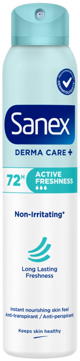 Sanex - Deodorant Spray Dermo Active Freshness 72H - 3 x 200 ml - Voordeelverpakking
