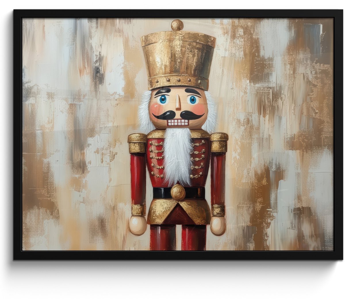 FrameYourWall Poster in lijst - Fotolijst 70x50 cm - Posters - Kerst - Poppetje - Abstract - Posterlijst zwart - Decoratie - Wanddecoratie woonkamer - Muurdecoratie slaapkamer - Kerstversiering - Kerstdecoratie voor binnen - Kerstmis De notenkraker