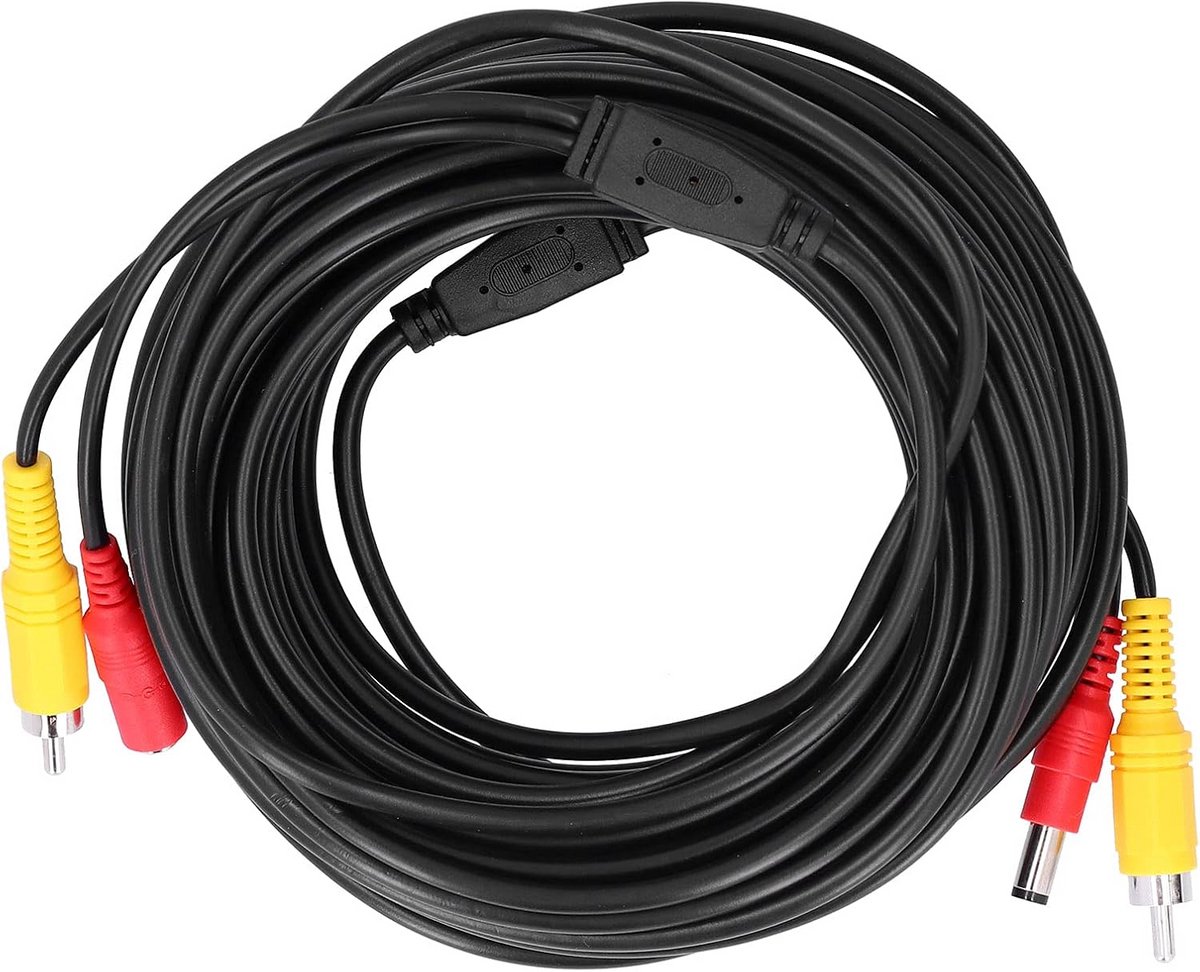 2-in-1 Video- en Voedingskabel voor Beveiligingscamera met DC Connector (10 meter)