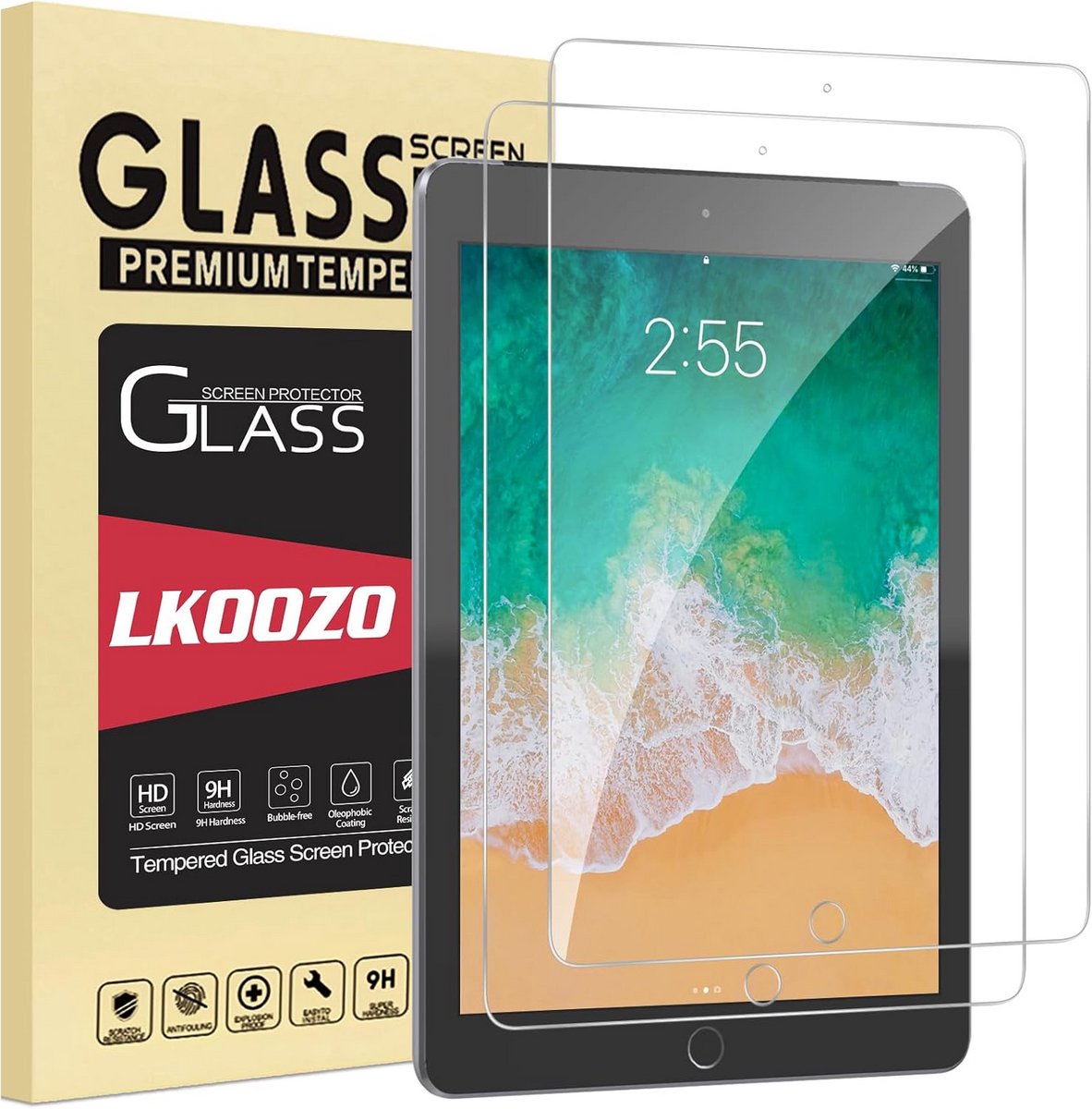 Screen Protector Gehard Glas voor iPad 9,7 inch (2018/2017, Air 1/2, Pro 9,7)