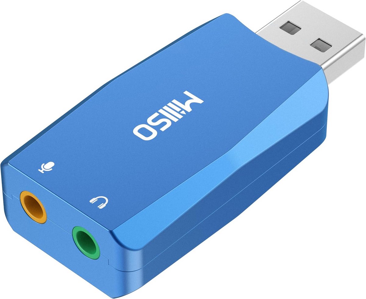 Externe USB Geluidskaart met Microfoonopname voor PC en Laptop