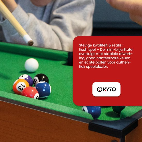 Compacte Mini Tafelbiljart voor Kinderen en Volwassenen, Draagbare Pooltafel voor Thuis en Kantoor van Merkloos — afbeelding 2