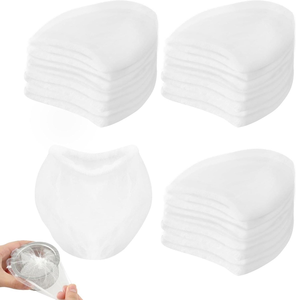 Zeefzakken, 300 stuks, voor keuken en badkamer, gootsteenfilter, polyester filterzakken