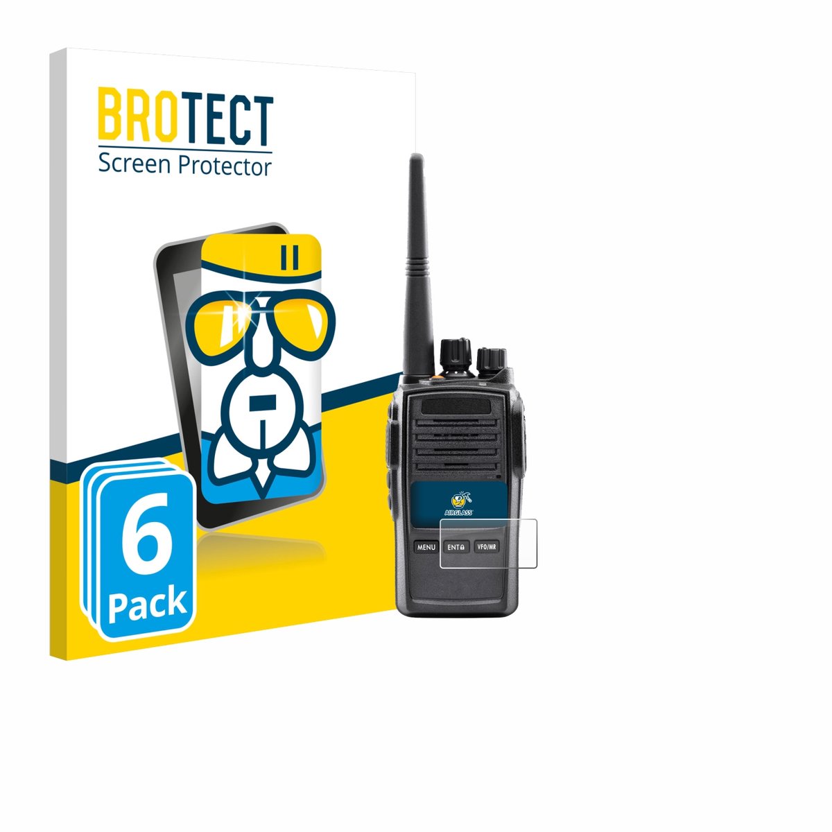 Screenprotector 6 Stuks voor Midland G18 Pro PMR Beschermglas transparant