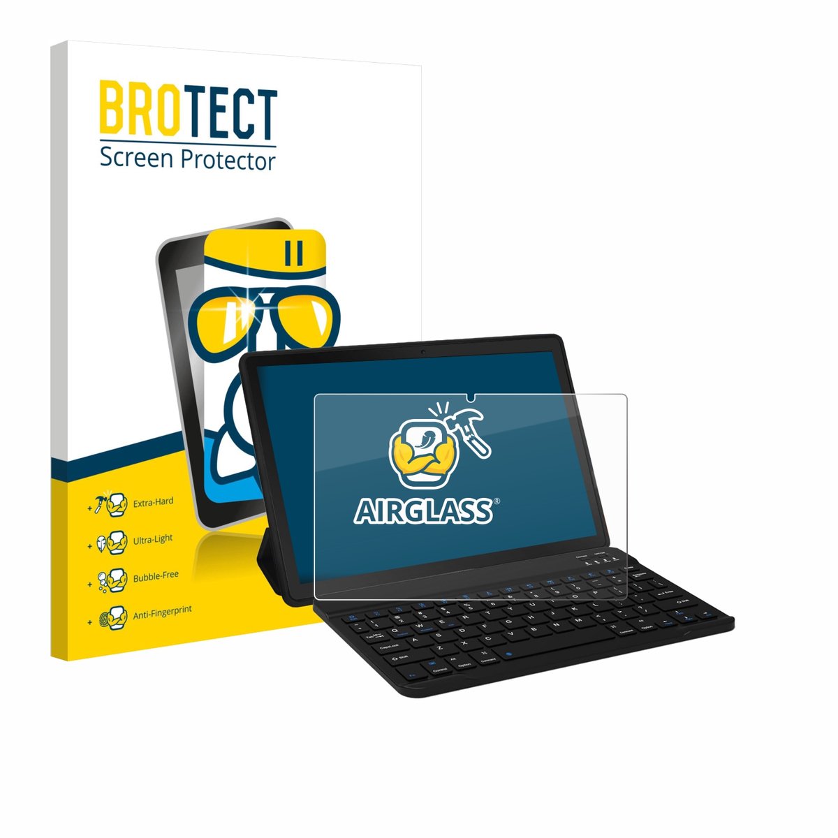 Screenprotector voor Laptok YXPA7LBK 11" Beschermglas transparant
