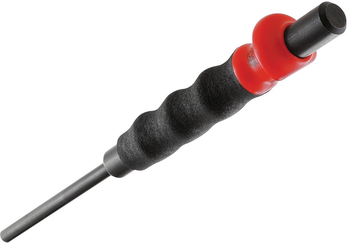 Splintdriver met handvat - Pen driver pen remover - Bevestigingen verwijderen - Geharde slagkop - 395 mm - Grijs