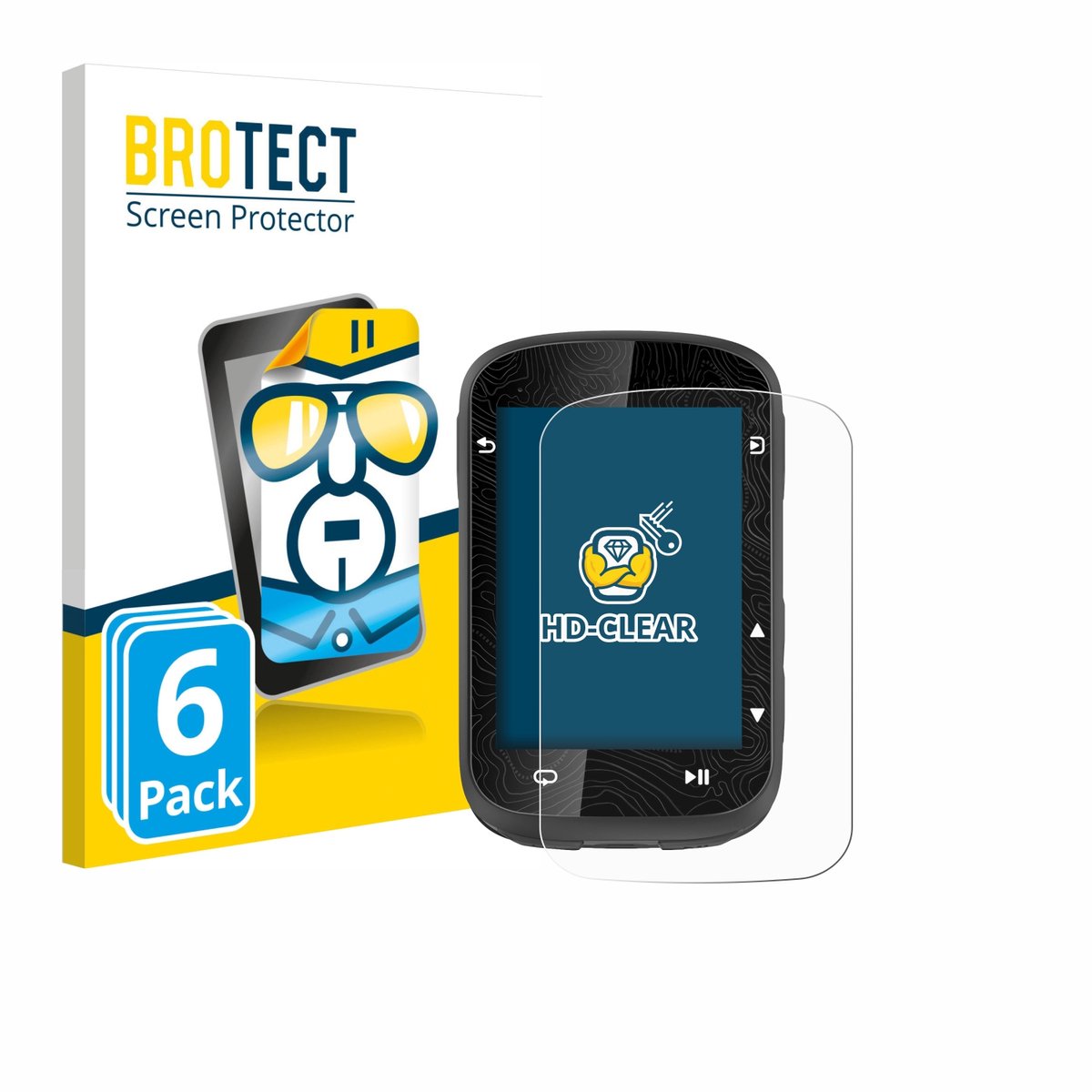 BROTECT - Screenprotector voor CooSpo CS600-BK - Folie Beschermfolie transparant 6 Stuks