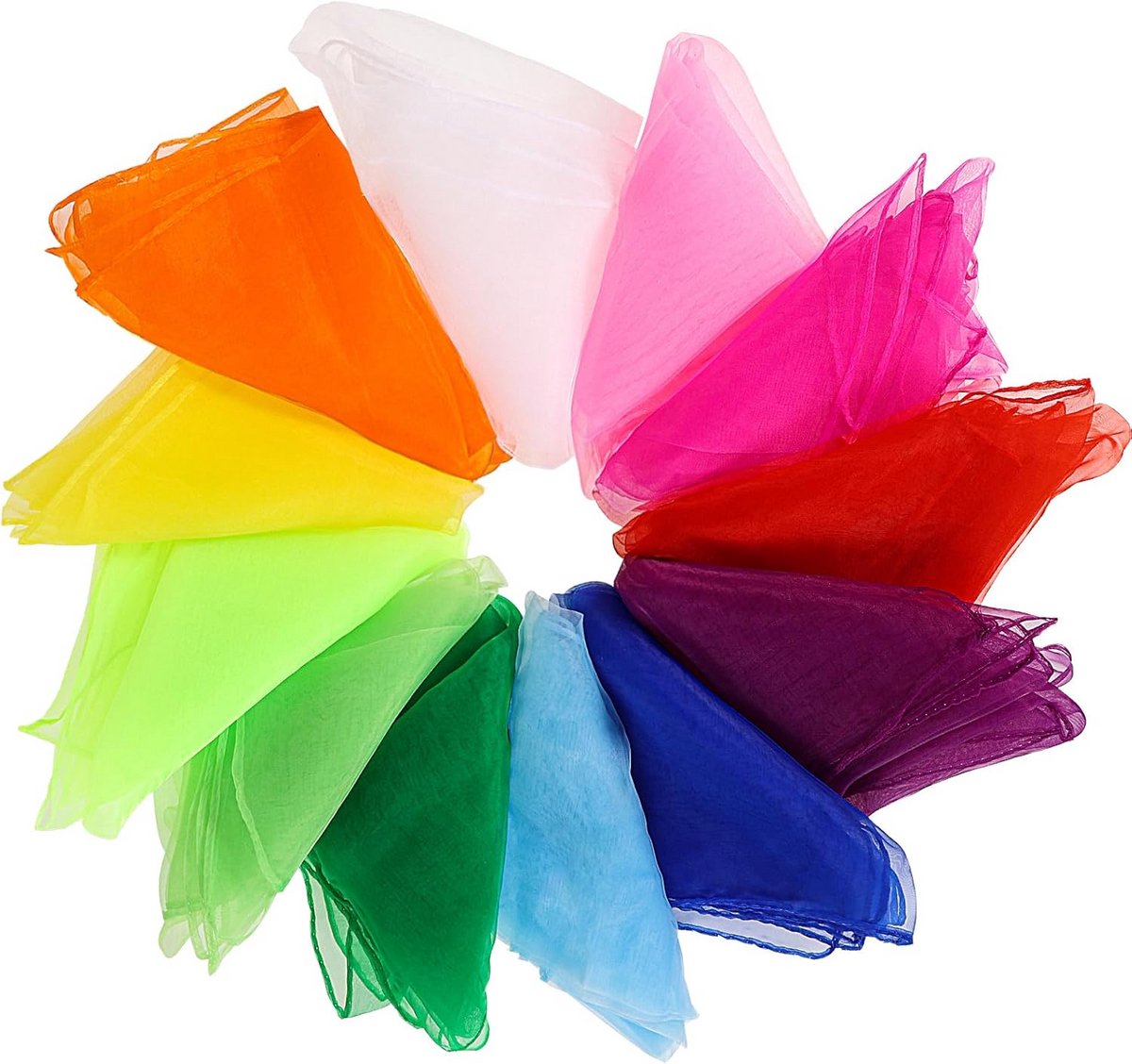 12 Kleurrijke Jongleerdoeken 70x70 cm voor Kinderen en Volwassenen