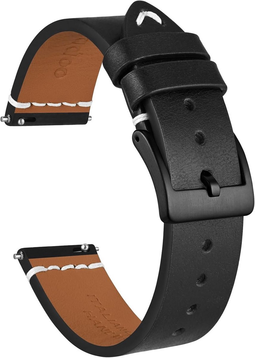 Leren Horlogebanden voor Heren - Snelwisselsluiting - Italiaans Leer