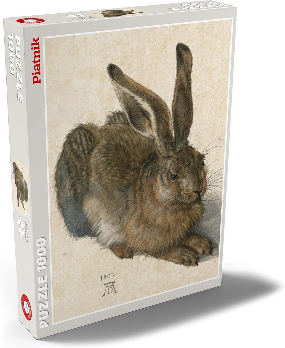 Premium 1000 Stukken Legpuzzel: Bruine Haas, Aquarel van Dürer