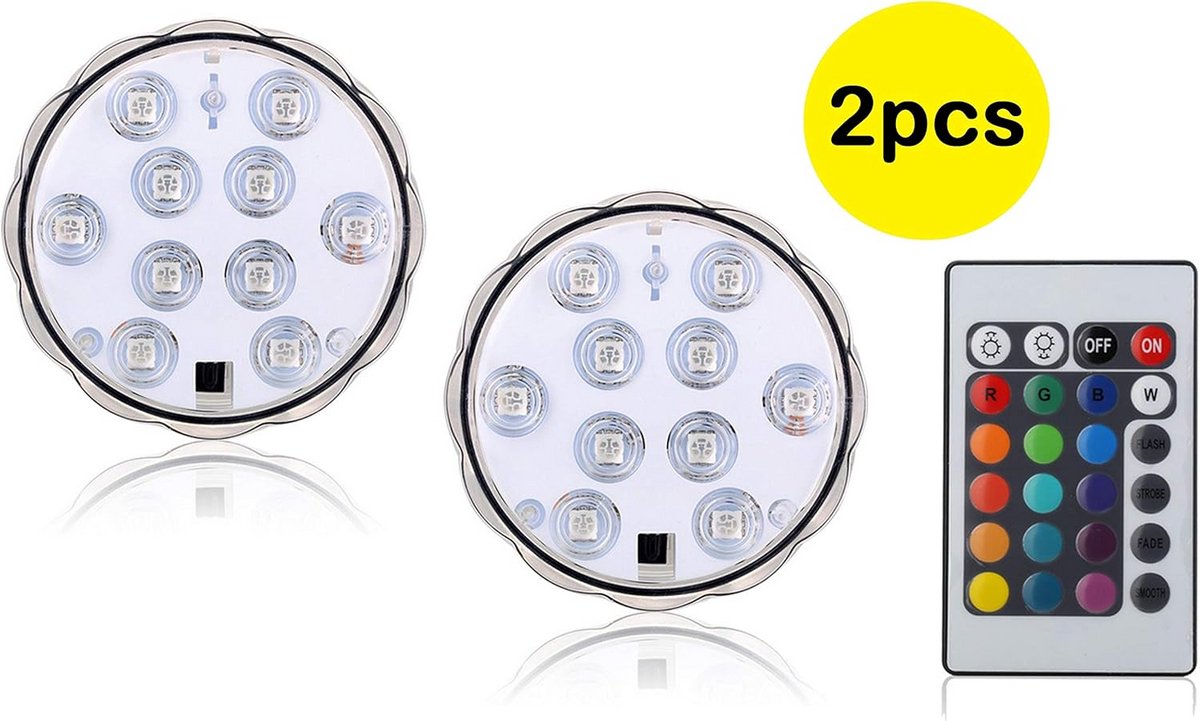 Oplaadbare LED Onderzetters met Afstandsbediening (Set van 2)