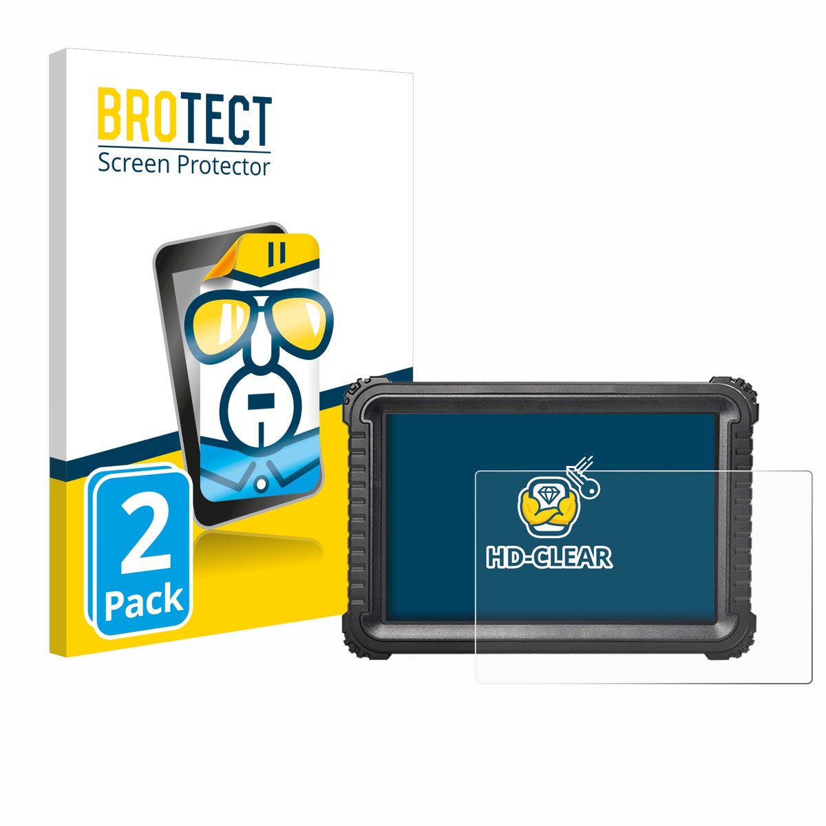 BROTECT - Screenprotector voor iCarsoft CR Ultra - Folie Beschermfolie transparant 2 Stuks