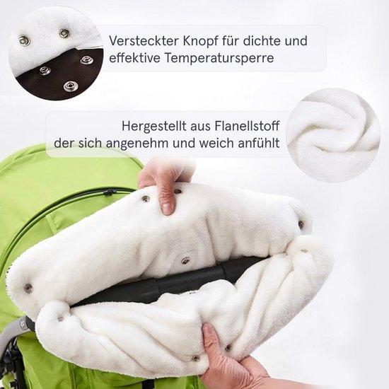 Universele Kinderwagen Handwarmer met Warme Fleece Voering voor Elk Weer van Universele — afbeelding 5