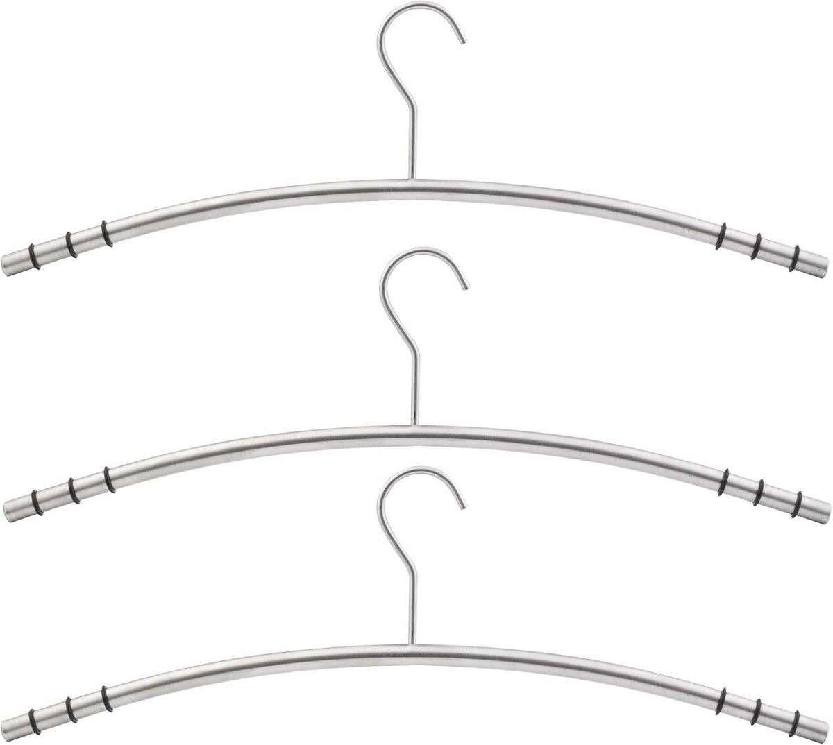Set van 3 Kledinghangers RVS met Antislip – Stevig en Duurzaam voor Garderobe