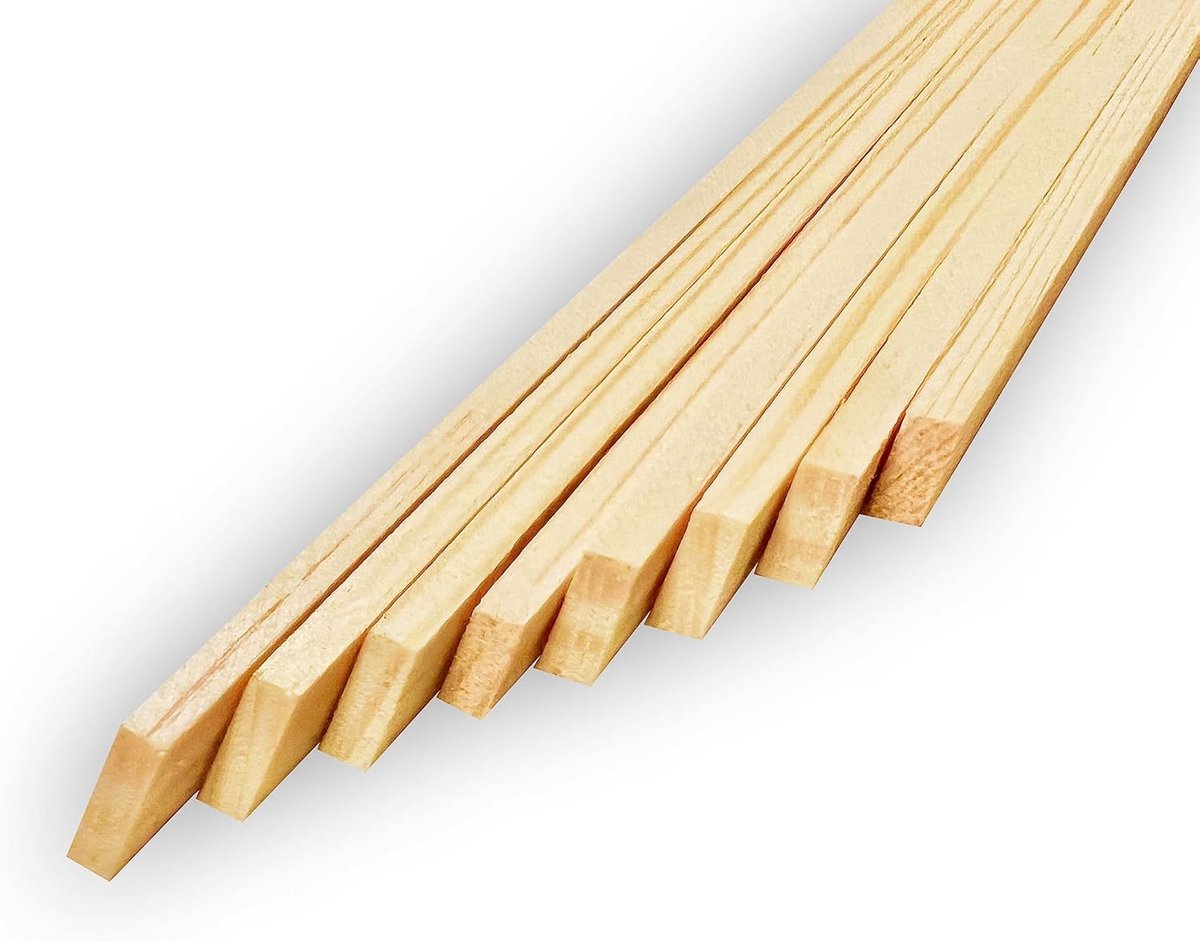 100 Houten Spitsvlakke Stokjes 40cm voor Grillen en Knutselen