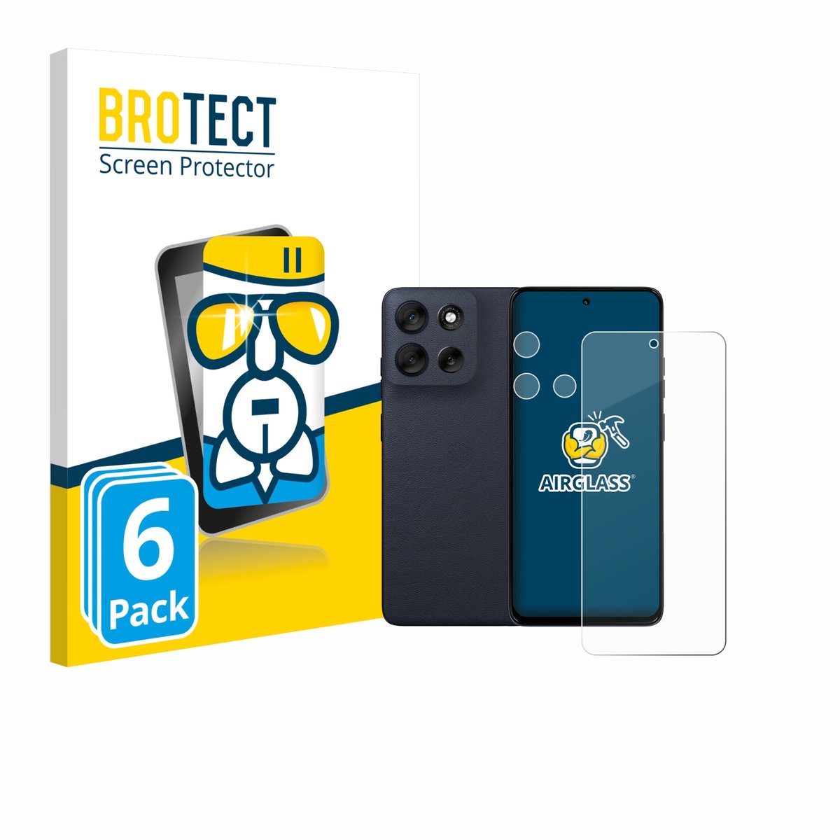 Screenprotector 6 Stuks voor Motorola Moto G56 (Voor+Camera) Beschermglas transparant