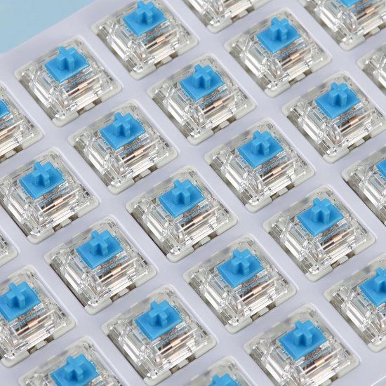 Set van 72 Clicky Mechanische Toetsenbord Schakelaars Voorgesmeerd 3-Pin RGB SMD Compatibel — afbeelding 5