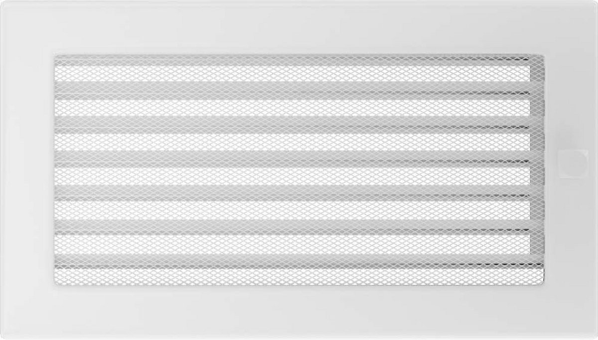 Ventilatierooster Haard 17x30 cm Wit met Verstelbare Lamellen voor Kachel of Schouw