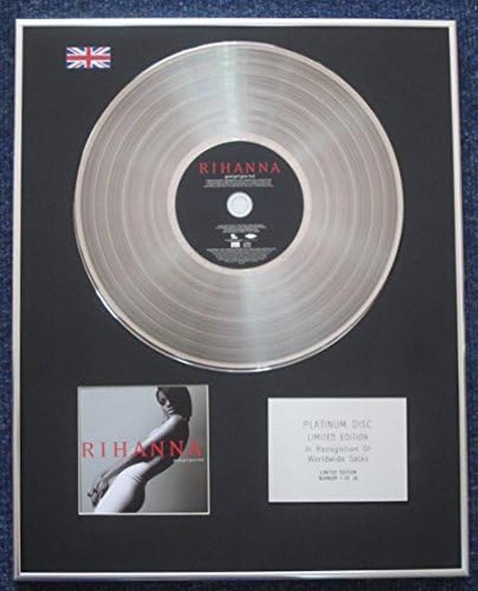 Limited Edition Platinum LP & CD Wanddecoratie - Gegraveerde Plaat met Certificaat